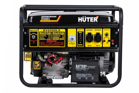 Бензогенератор Huter DY6500LX, с колесами и аккумулятором в Санкт-Петербурге
