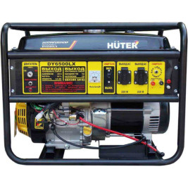 Бензогенератор Huter DY6500LX, с колесами и аккумулятором