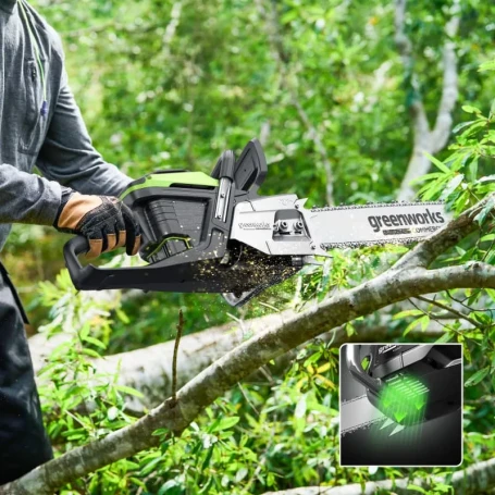 Цепная пила аккумуляторная Greenworks OCS800, 82V,  5,0 кВт, 50 см, бесщеточная, без АКБ и ЗУ в Санкт-Петербурге