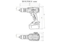 Аккумуляторная ударная дрель Metabo SB 18 LTX BL Q I 602353500