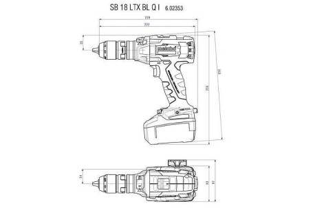 Аккумуляторная ударная дрель Metabo SB 18 LTX BL Q I 602353500 в Санкт-Петербурге