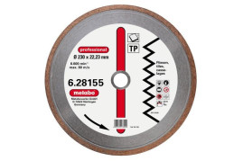 Алмазный диск Metabo 180х22,23мм Professional TP плитка  628154000
