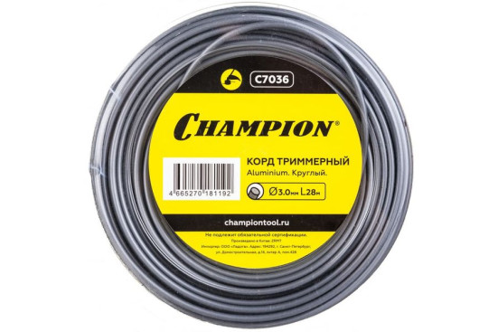 Корд трим.CHAMPION Aluminium 3.0мм*28м (круглый) в Санкт-Петербурге