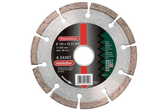 Алмазный диск Metabo 125х22,23мм Promotion универсальный  624307000 в Санкт-Петербурге