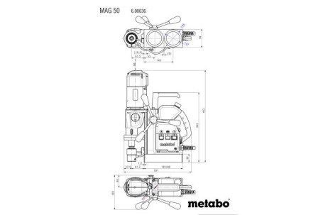 Дрель  на магнитной стойке Metabo MAG 50 600636500 в Санкт-Петербурге