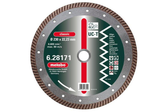 Алмазный диск Metabo 150х22,23мм Classic UC-T Turbo универсальный  628169000 в Санкт-Петербурге