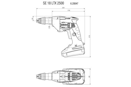 Аккумуляторный шуроповерт для гипсокартона Metabo SE 18 LTX 2500 620047500 в Санкт-Петербурге