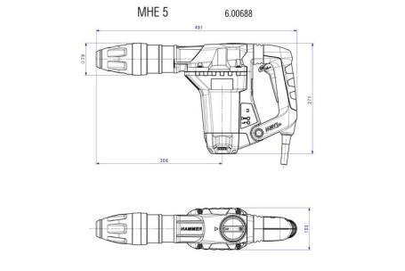 Отбойный молоток SDS-max Metabo MHE 5 600688000 в Санкт-Петербурге