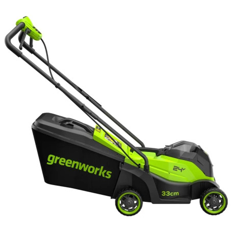 Газонокосилка аккумуляторная Greenworks GD24LM331,  24V, 33 см, бесщеточная, c 1хАКБ 2Ач в Санкт-Петербурге