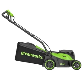 Газонокосилка аккумуляторная Greenworks GD24X2LM361, 2х24V, 36 см, бесщеточная, c 2хАКБ 4Ач и ЗУ