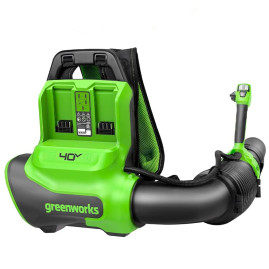 Ранцевая аккумуляторная воздуходувка Greenworks Арт. 2408107, 40V, бесщеточный, без АКБ и ЗУ
