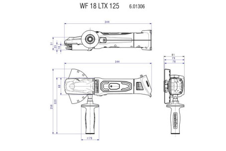 Аккумуляторная УШМ Metabo с плоским редуктором WF 18 LTX 125 Quick 601306890 в Санкт-Петербурге